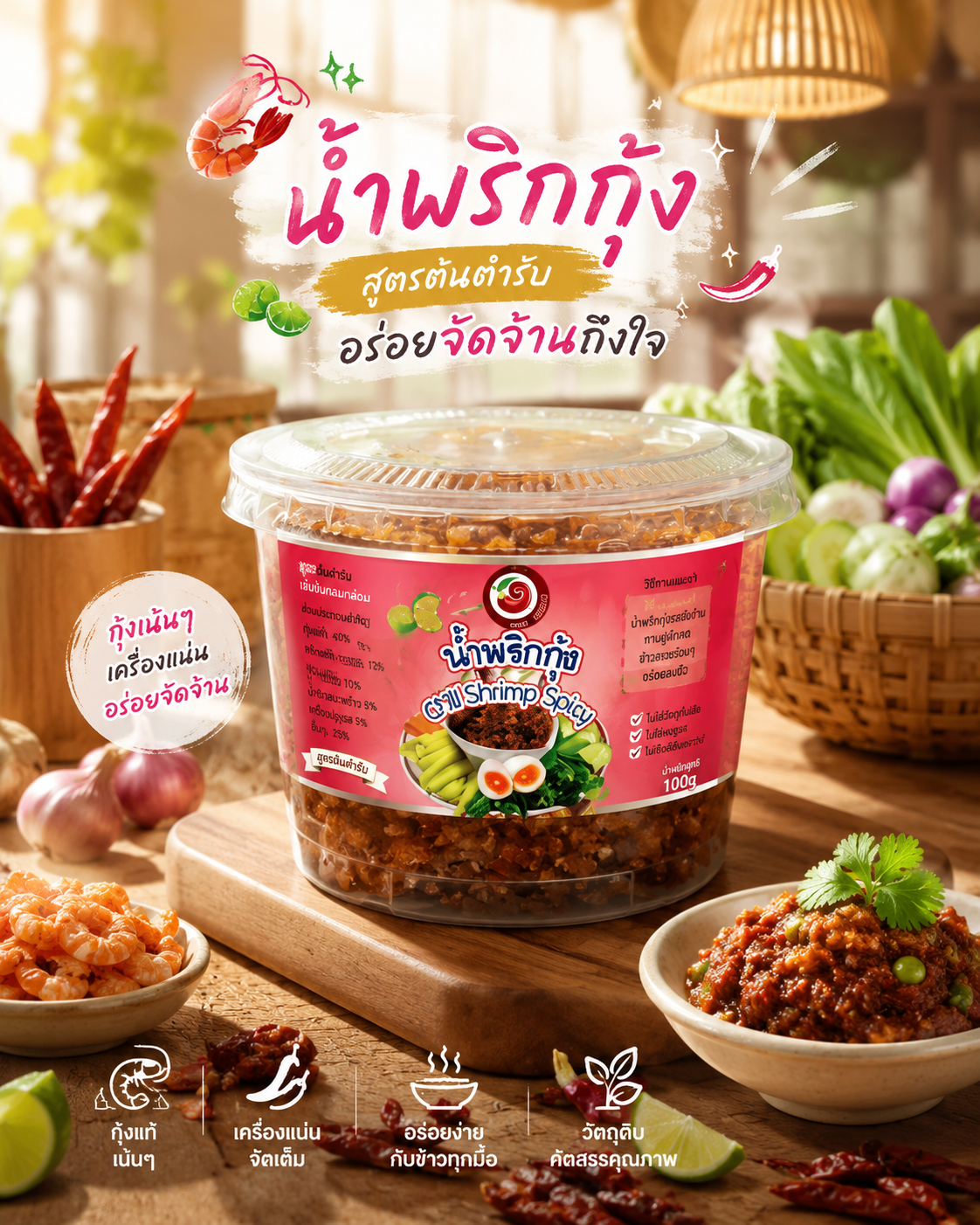น้ำพริกกุ้ง น้ำพริกกุ้ง