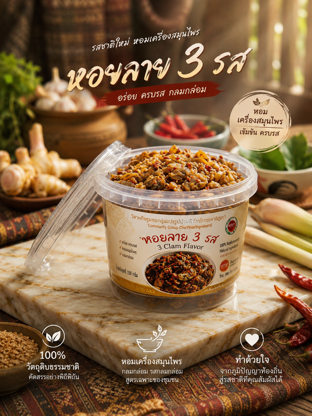 หอยลาย 3 รส หอยลาย 3 รส
